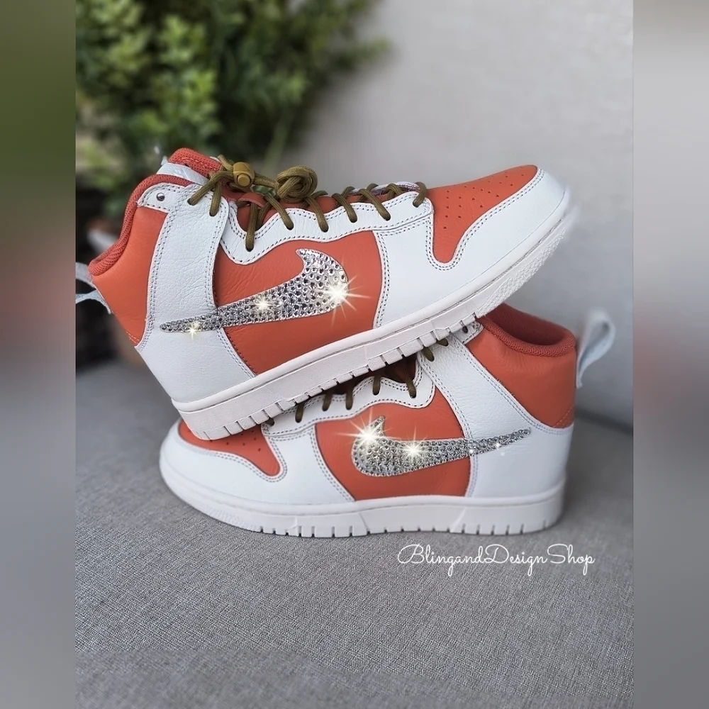 Nike Dunk High By You Custom Sneakers made with Swarovski Crystals Bling Shoes